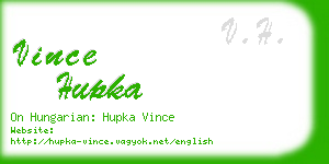 vince hupka business card